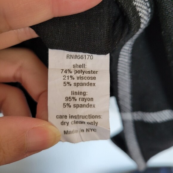 Slate & Willow Black Gray Plaid Stripe Long Sleeve Knit Mini Shift Dress Size XS - Picture 13 of 14